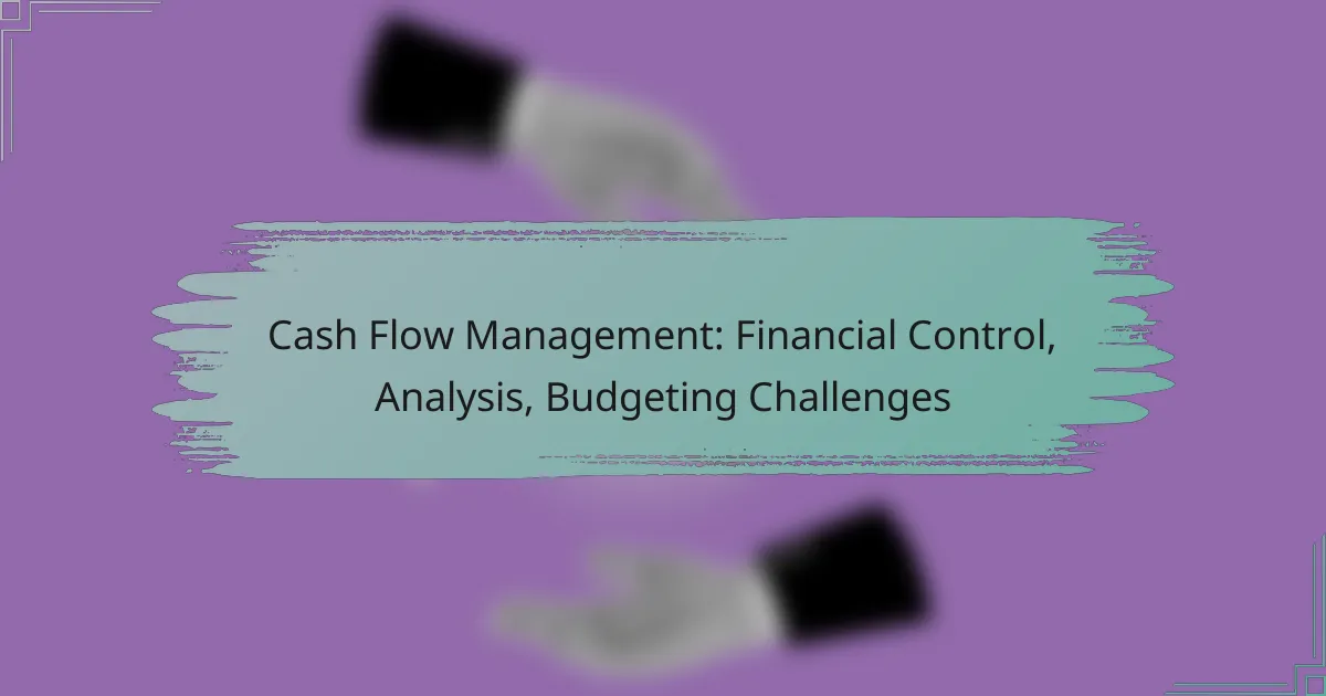 Cash Flow Management: Financial Control, Analysis, Budgeting Challenges